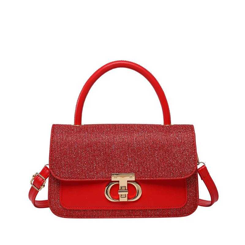 2025 New Trend Versatile Messenger Bag Simple and Fashionable Women's Small Bag PU Texture Women's Bag Niche Casual Small