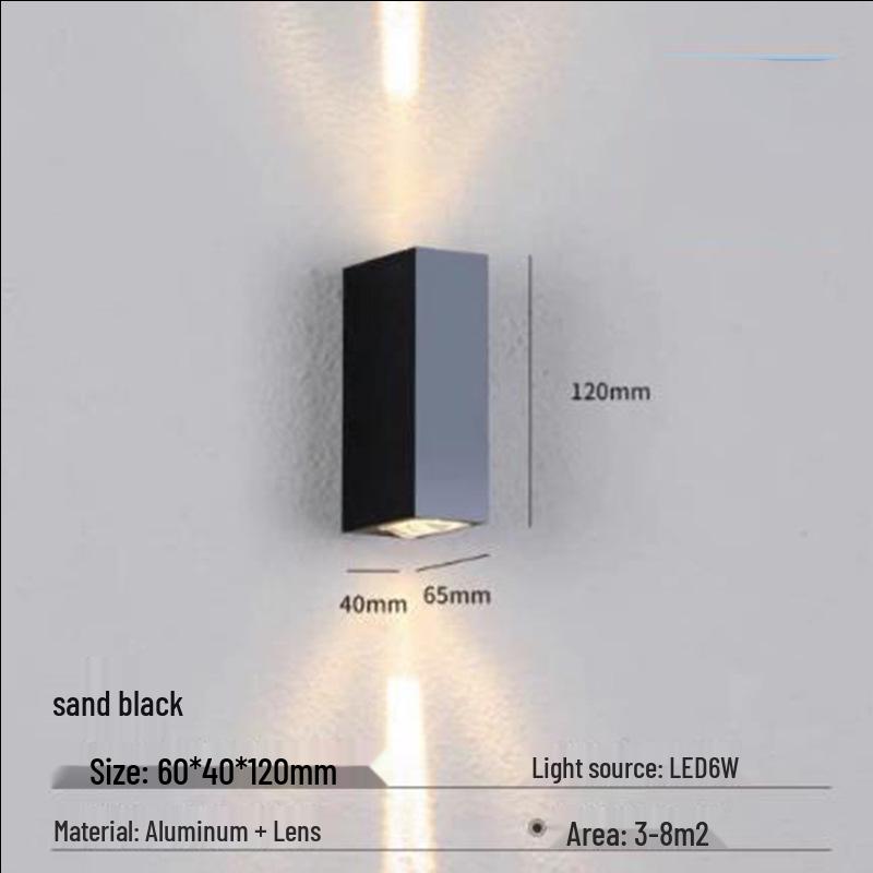 Waterproof Double Head Outdoor Wall Light for Balcony, Terrace, Garden, Doorway, and Aisle - Modern Minimalist Design
