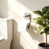 Metalique 51021A-CR Modern Chrome Wall-mounted Durable Stainless Steel Ring Zinc Alloy Base Toilet Tissue Roll Paper Holder