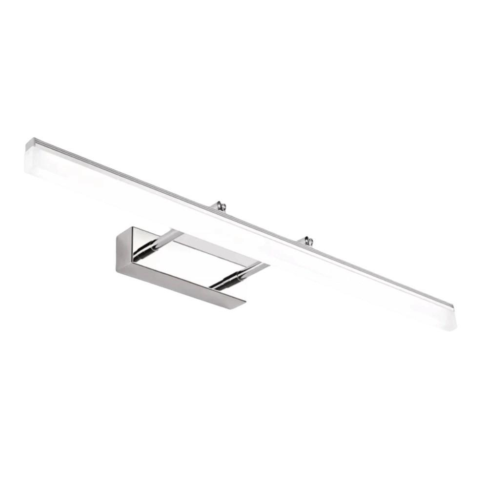 

Выдвижной светодиодный настенный светильник без сверления, подсветка для зеркала для макияжа, лампа для зеркала в ванной комнате, шкаф серебряный