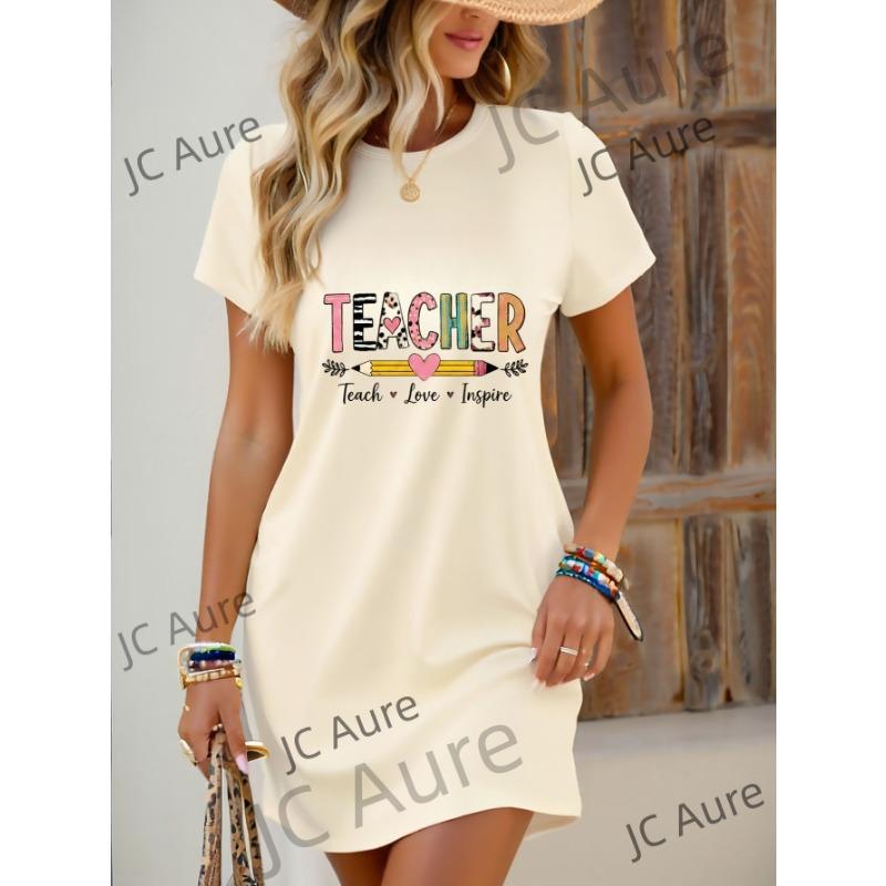 Women's Soft Breathable Short Sleeve T-Shirt Dress