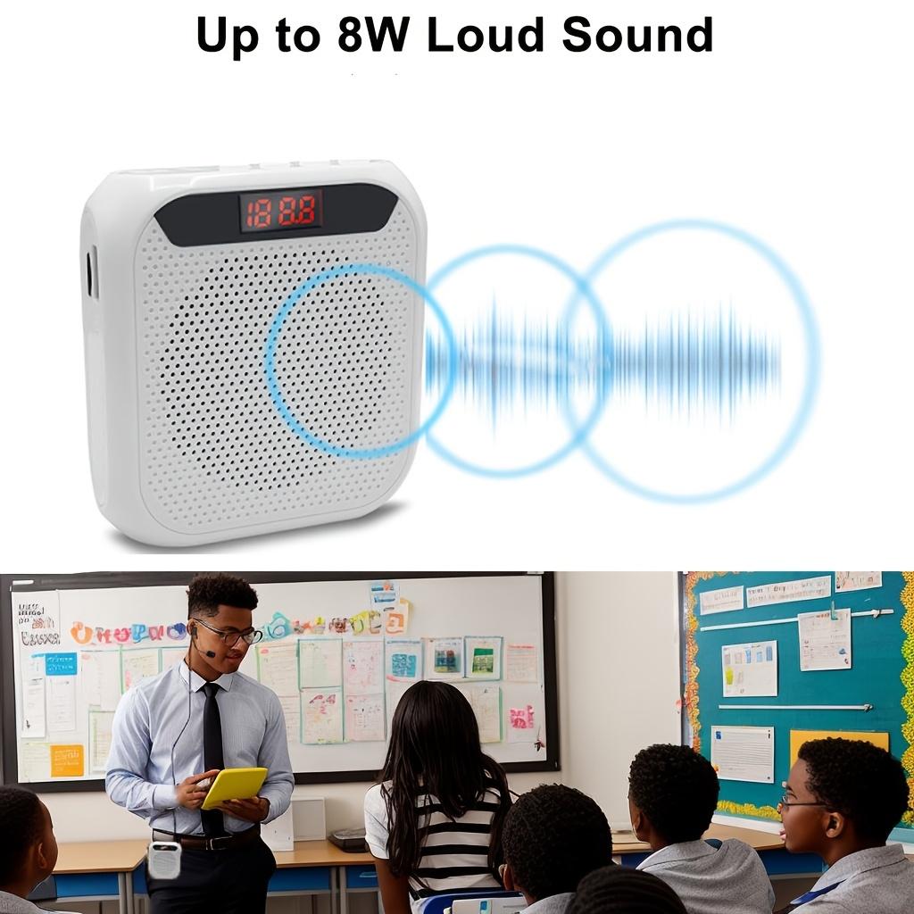 Portable Voice Amplifier with Wired Microphone Headset Rechargeable PA System Speaker, Speech Amplifiers Loudspeaker for Teachers Tour Guide