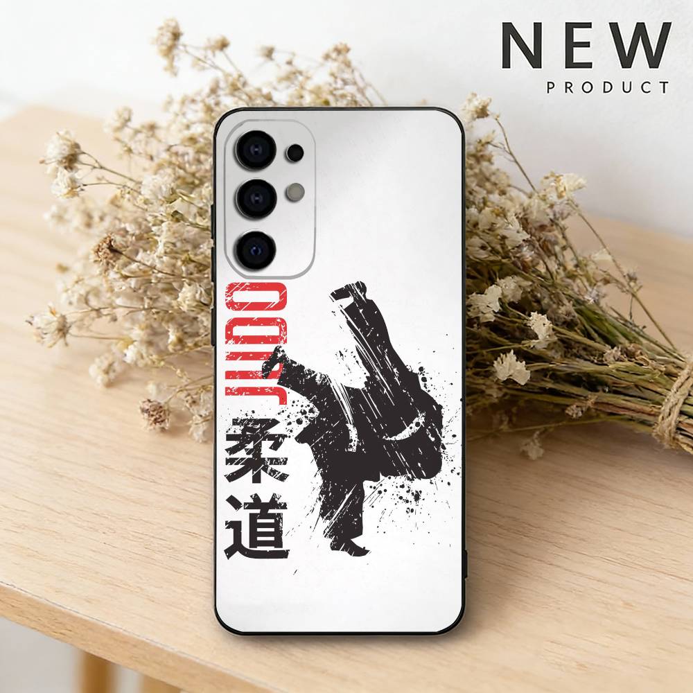 Japanese Martial Arts Judo Phone Case For Samsung S26,25,24,23,22,21,20,30,Ultra,Plus,Fe,Lite Black Shell Samsung S26ULTRA