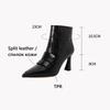 Fashion NEW Autumn Women Boots Pointed Toe High Heel Shoes Split Leather Shoes for Women Elegant Modern Boots Daily Shoes Zipper Boots