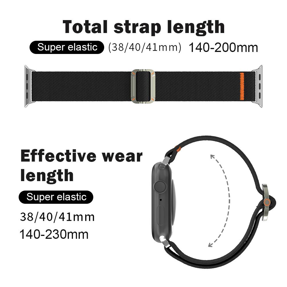 Elastic Strap for Apple Watch 46mm 42mm 49mm 45mm 41mm 38 44mm 40mm Nylon Solo Band for IWatch Ultra 2 Series 10 9 8 7 6 SE 5 4