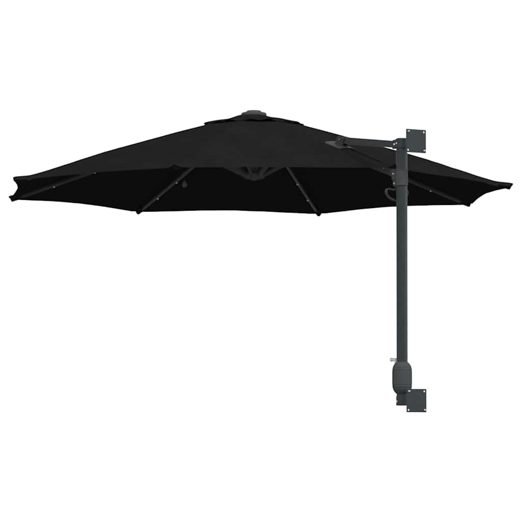 Garden Sun Umbrella Black 248 x 248 x 148 cm