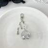 Cute Glitter Earphone-Shaped Keychain Star Guitar Microphone Pendant Phone Chain Lanyard Girly Backpack Charms Bag Hanging Gifts
