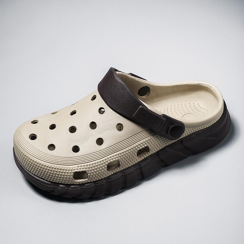 

Чоловічі сандалі повсякденна мода вуличні спортивні взуття з отворами великого розміру нековзкі шльопанці два способи носіння взуття з закритою п ятою круті шльопанці 45 хакі