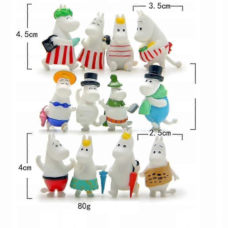 Moomin Figurines Set Of 12 Pieces