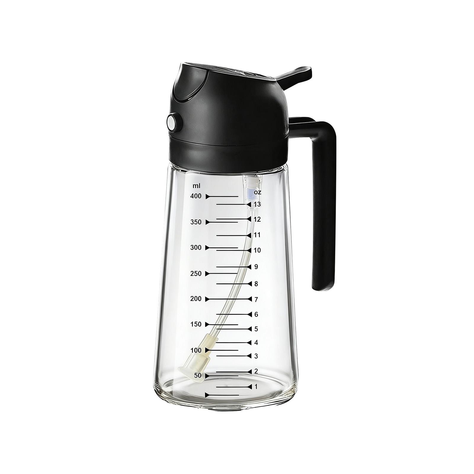 

Olive Oil Sprayer & Dispenser, 2-in-1 Mode Spray & Pour Bottle, 470ml -Free Glass, 0.2g Mist Control, Wide Mouth, Non-Leak, Ideal For Fryer One Size