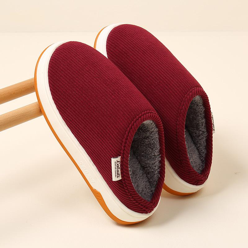 

Зимние хлопковые тапочки для дома, для улицы, теплые, нескользящие, хлопковые туфли на платформе, тапочки с высоким ворсом, для пары 36-37