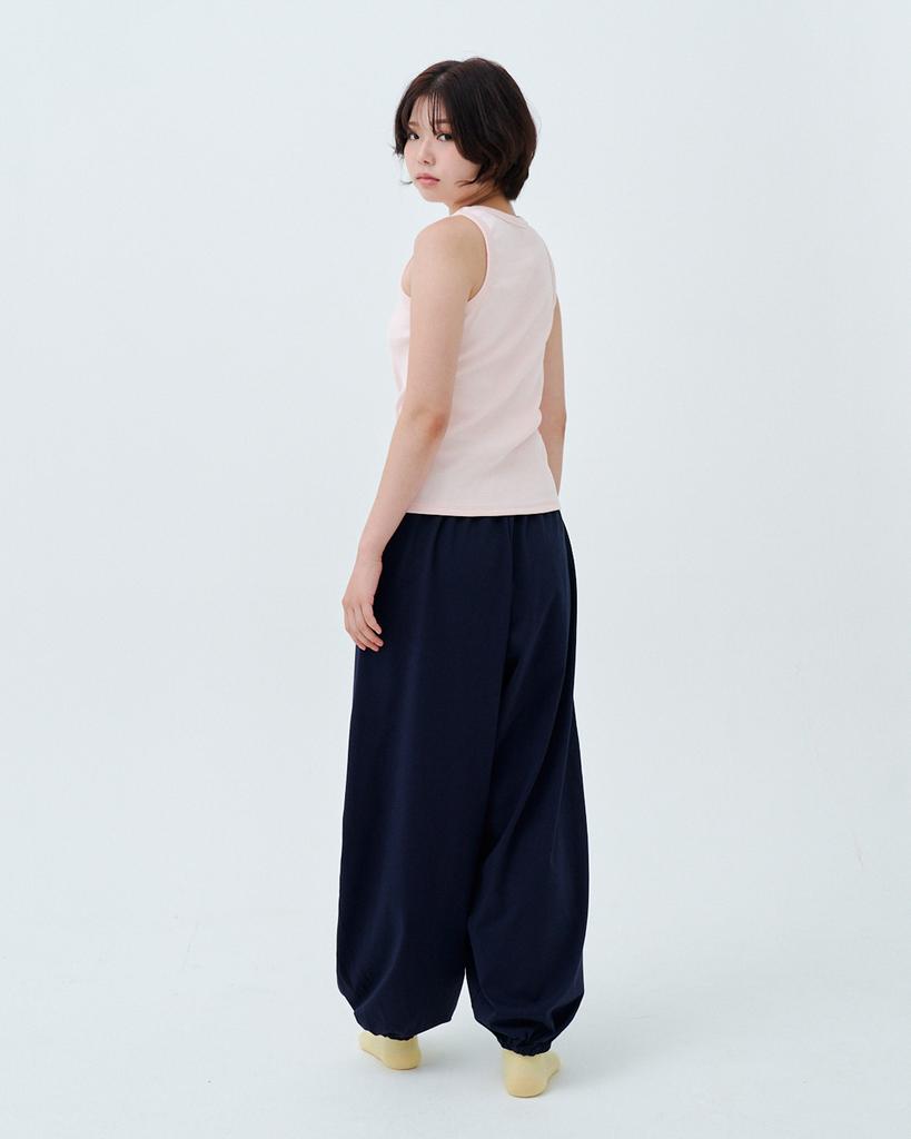 Pallag Wooden Beaded Harem Pants (Navy)