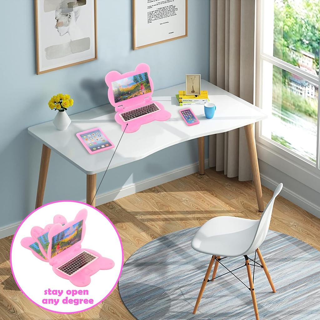 18Pcs Doll Clothes and Accessories for 5.3''/13cm Dolls 8 Fashion Dresses 4 Casual Jumpsuits 3 Swimsuits 3 Mini Laptop Items