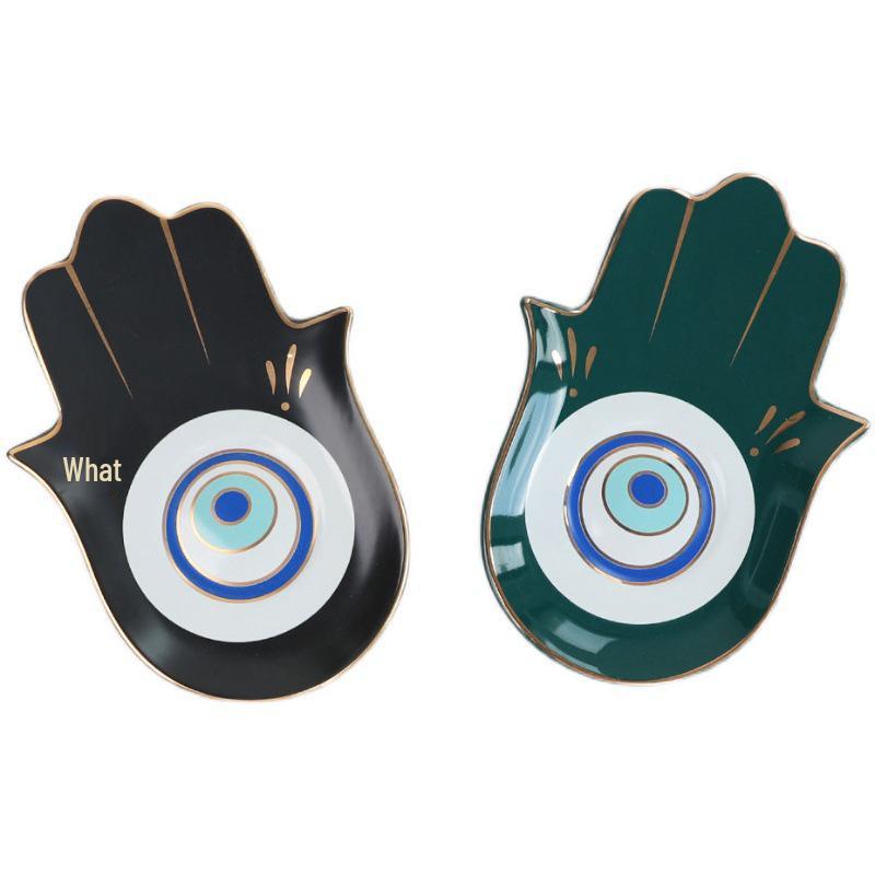 Fatimas Auge Keramikschale vergoldet - Kreative Aufbewahrung für Schmuck, Ringe und mehr