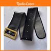 Pu Women Wide Leather Belt With Alloy Pin Buckle For Dresses Outerwear And