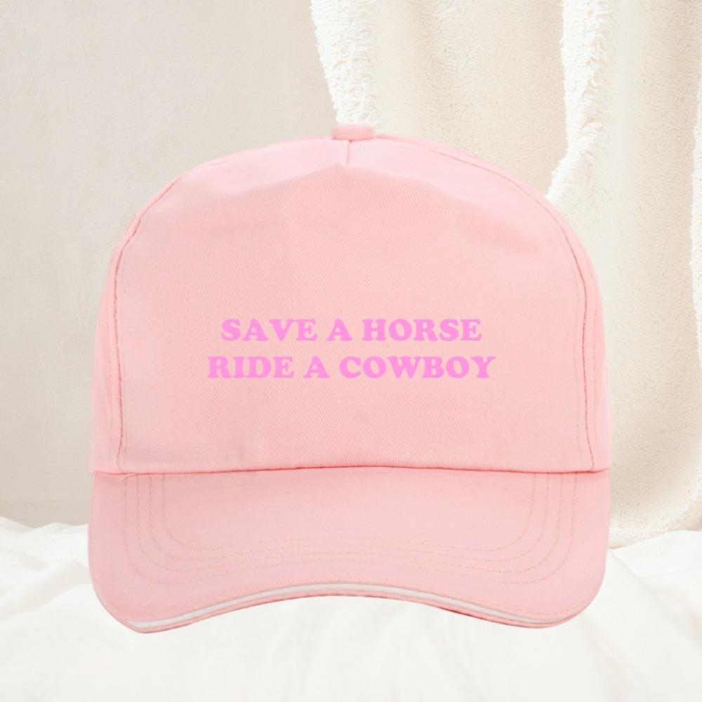 Salva un Cavallo Cavalca un Cowboy Cappellino da Baseball Unisex Moda Donna regolabile Unisex Cappello Snapback di Alta Qualità