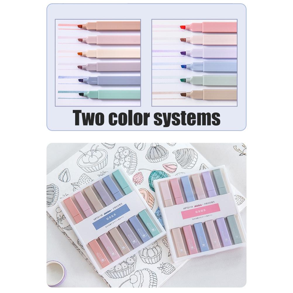 6 Pezzi 6 Colori Evidenziatori Pastel con Punta Morbida Evidenziatori per Studenti Adolescenti Bambini