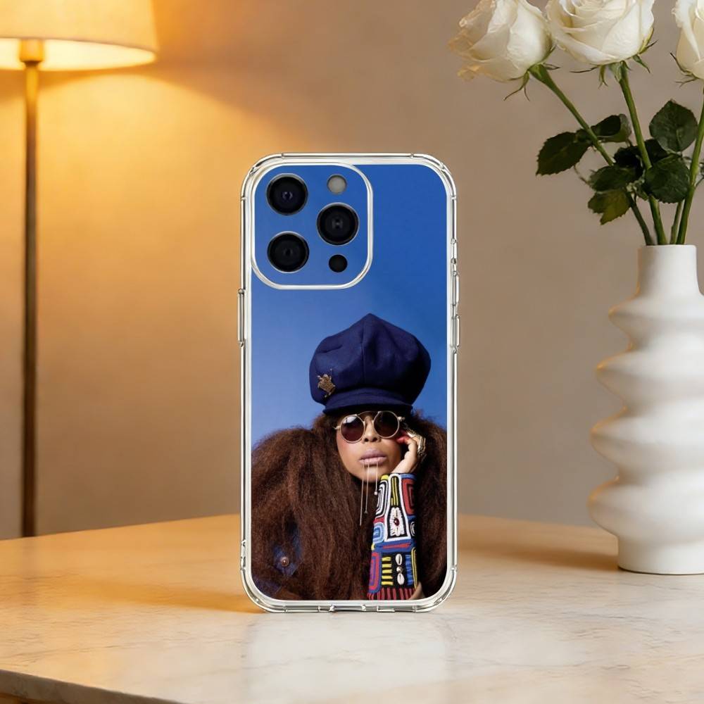 Erykah Badu Phone Case For iPhone 17 16 15 14 13 12 11 Mini Pro Max Plus Transparent Cover
