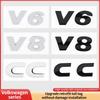 2025 Hot For Volkswagen GTI/CC/V6/V8/Caddy/Jetta/Lavida Specific ABS Plastic Trunk Badge Sticker Silver Black Decorative Label W