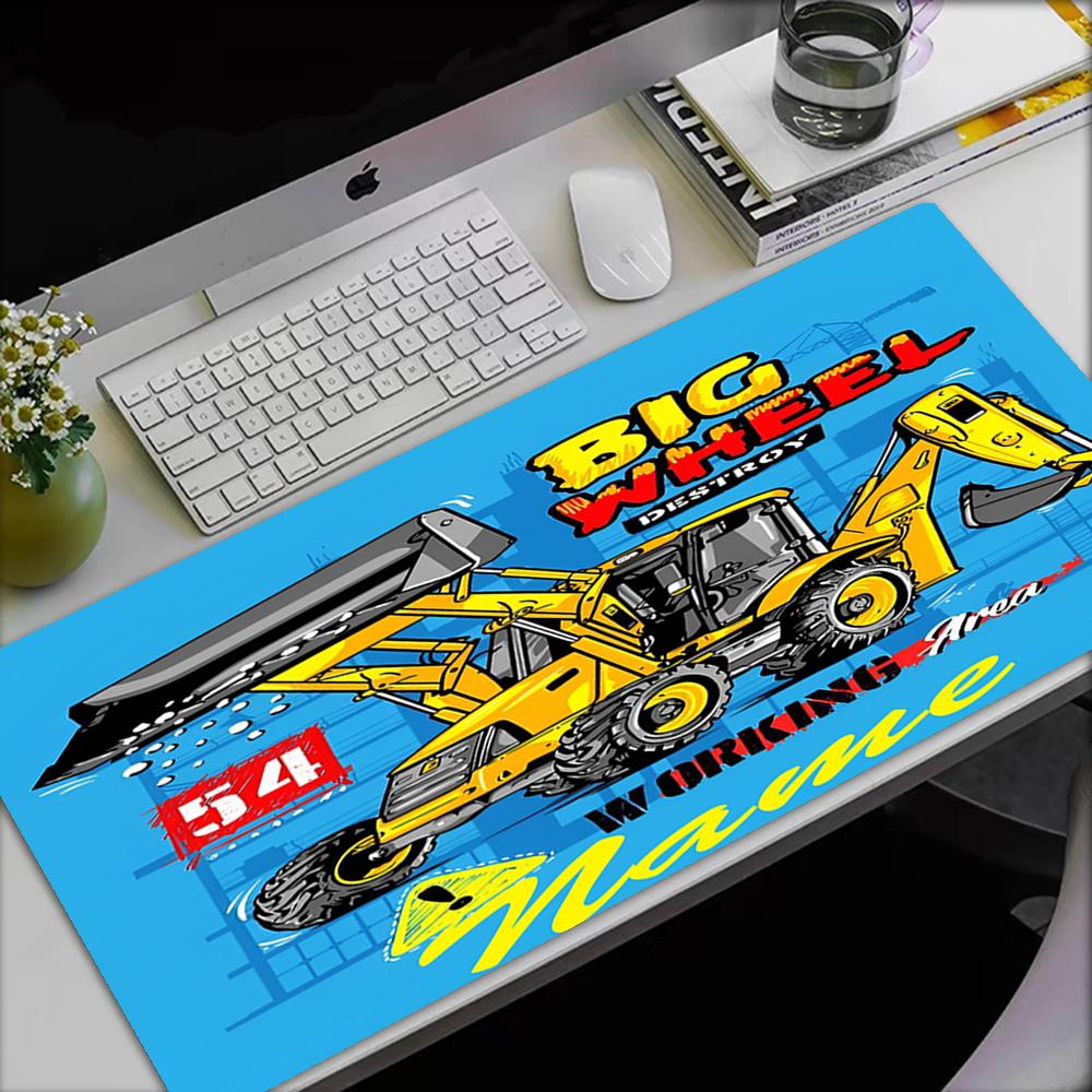 Custom Name excavator Theme Mouse Pad, Non Slip Rubber Base, Multifunctional Office & Home Decor, Perfect for Workspace Personalization.