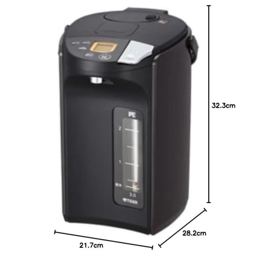 Tiger Thermos (TIGER) Electric Pot Steamless VE Electric Magic Bottle Tokuko 3.0L Brown PIS-A301-T