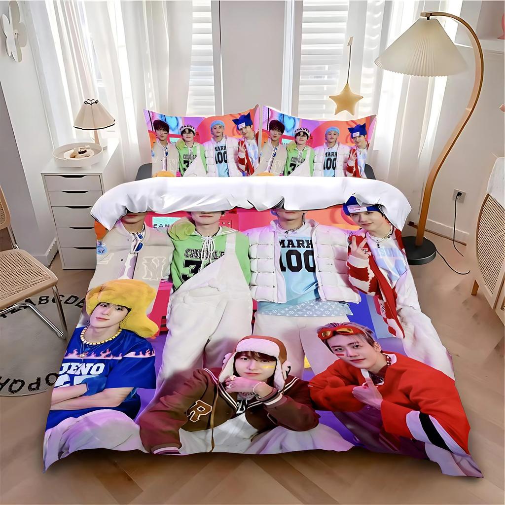 Duvet Cover Pillowcase Bedding Set Hot N-NCTS K-POP D-DREAMS Adult Boy Girl Bedroom Decoration Children Single Double Large Size