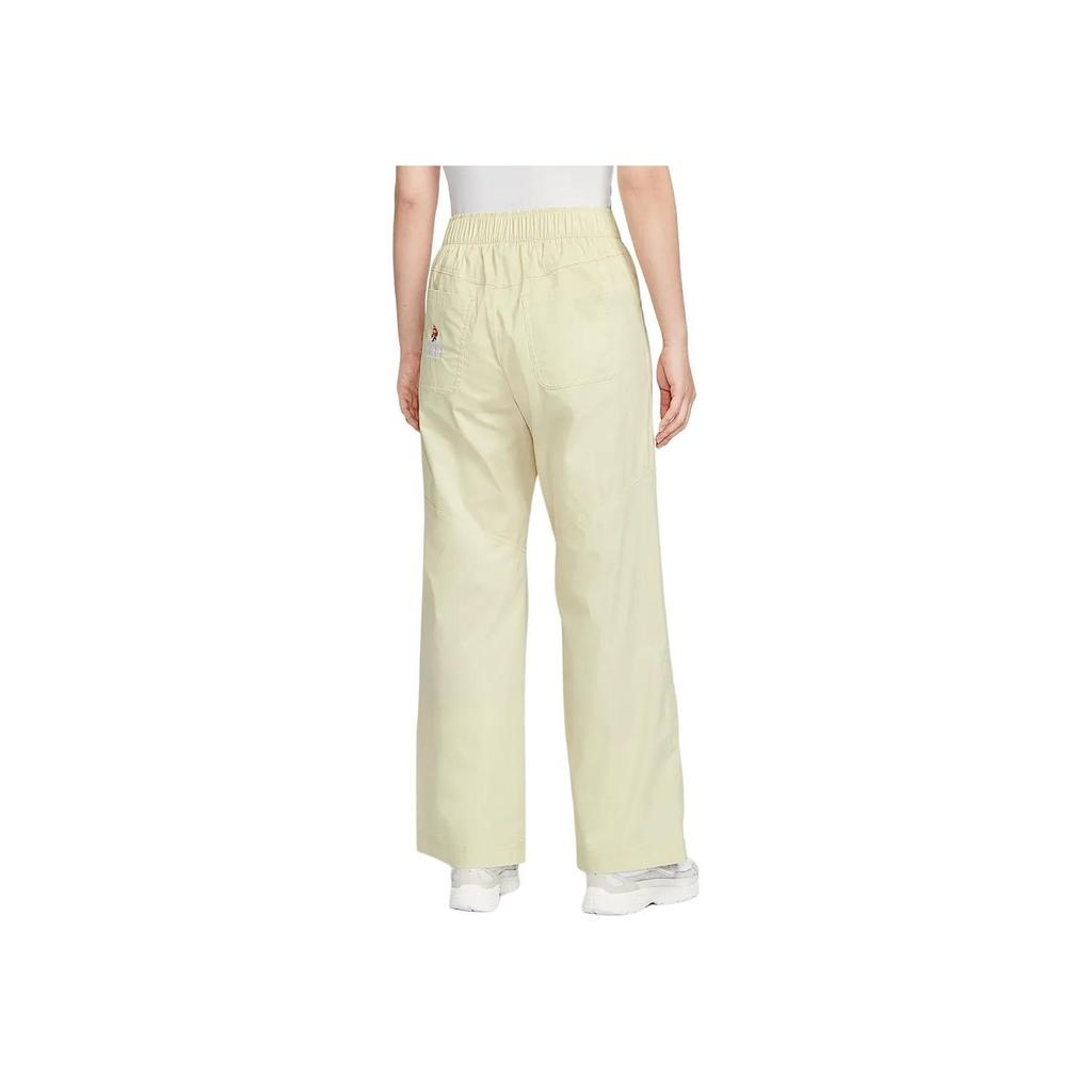 Nike Sportswear Woven High-Waisted Straight-Leg Drawstring Knit Joggers Women Joggers Light-Khaki IF0613-229