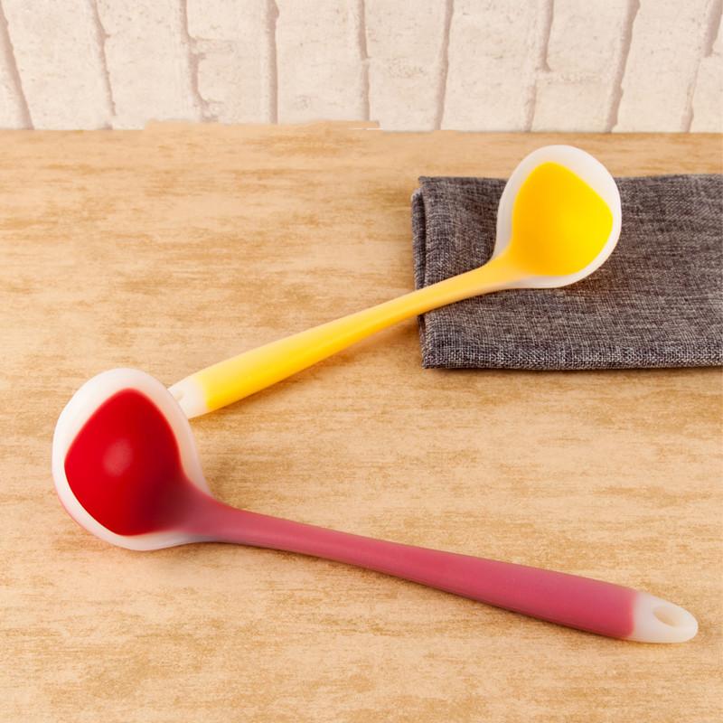 Silicone Ladle Tablespoons Kitchen Cookware Set Food Container Tourist Dishes Non-stick Pan With High Temperature Resistance