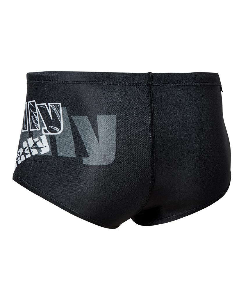 Laelliseupocheu [Osmr680 Blk] Big Logo Sturdy Short Square Regular Men'S Swimsuit Black
