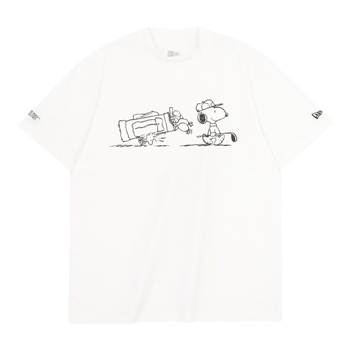 

Футболка New Era Golf с коротким рукавом Peanuts Snoopy ONSPOTZ Golf со средним воротником, и Коллаборация, Эксклюзив, Белый, L, S/S белый