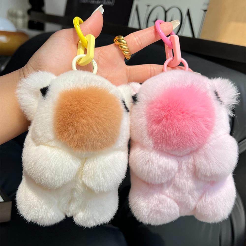 

Simulation Capybara Plush Pendant Otter Rabbit Fur Capybara Plushie Doll Schoolbag