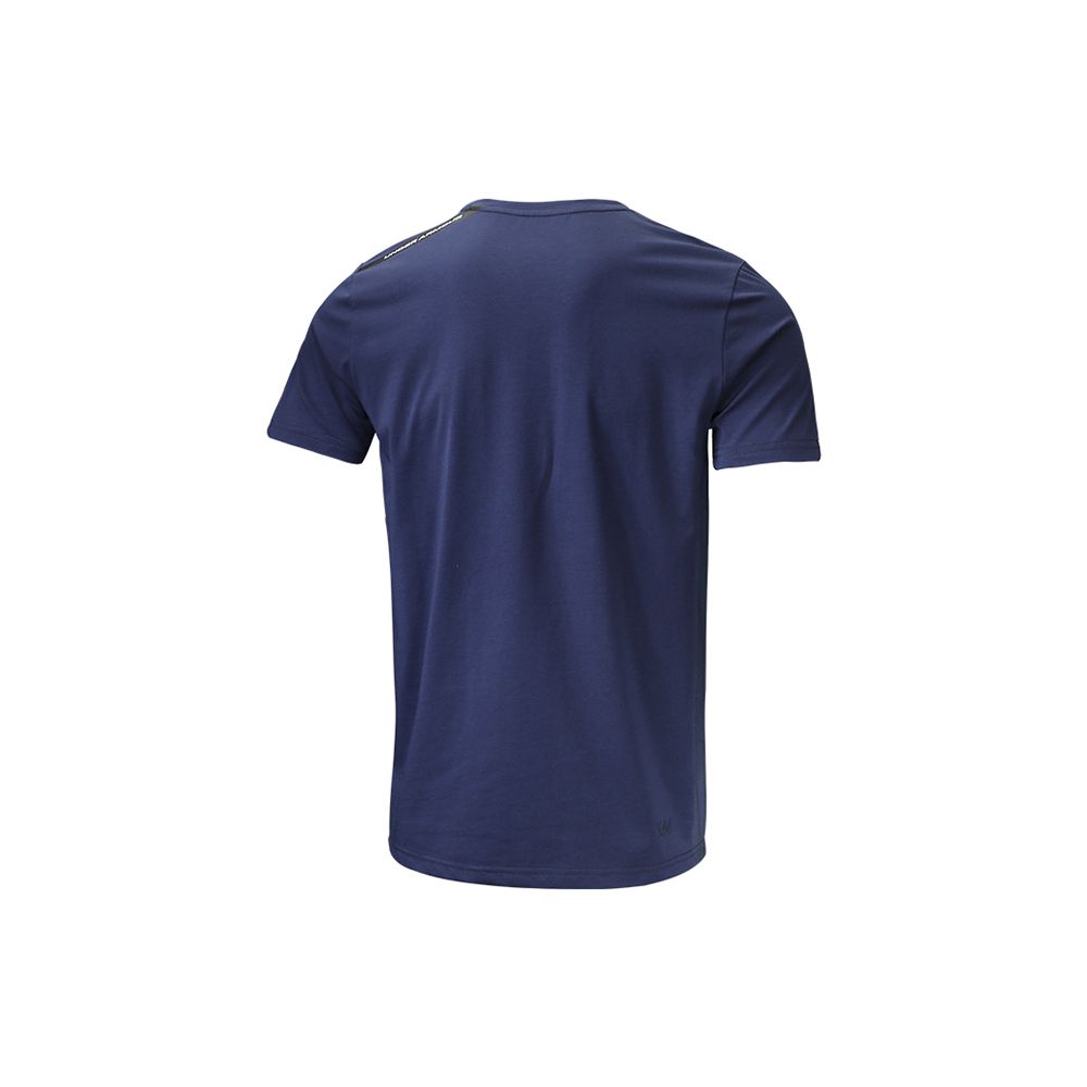 Under Armour Logo Print Sports Knit Crew Neck T-Shirt Men Tops Academy-Blue 22500514-408