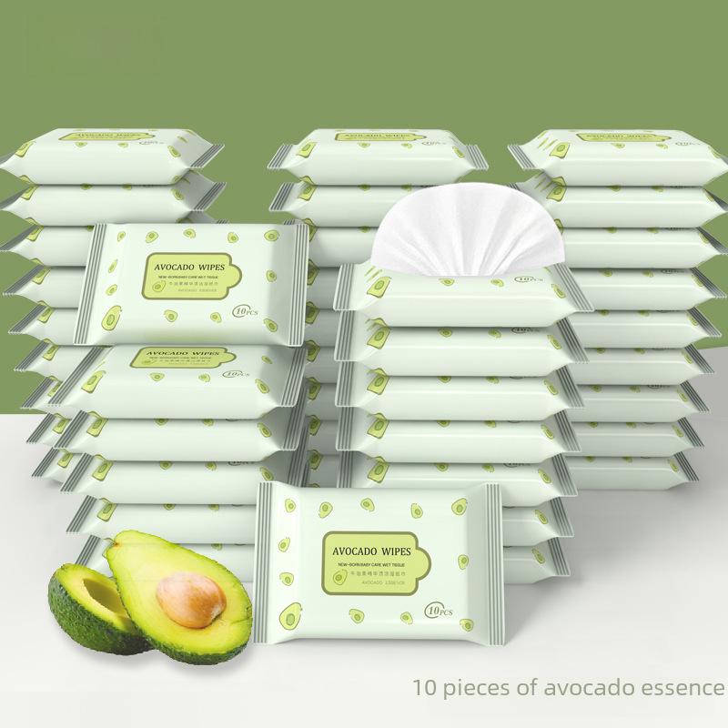 10-Pack Baby Wet Wipes - Non-Woven, Small, Ideal for Maternal and Child Care