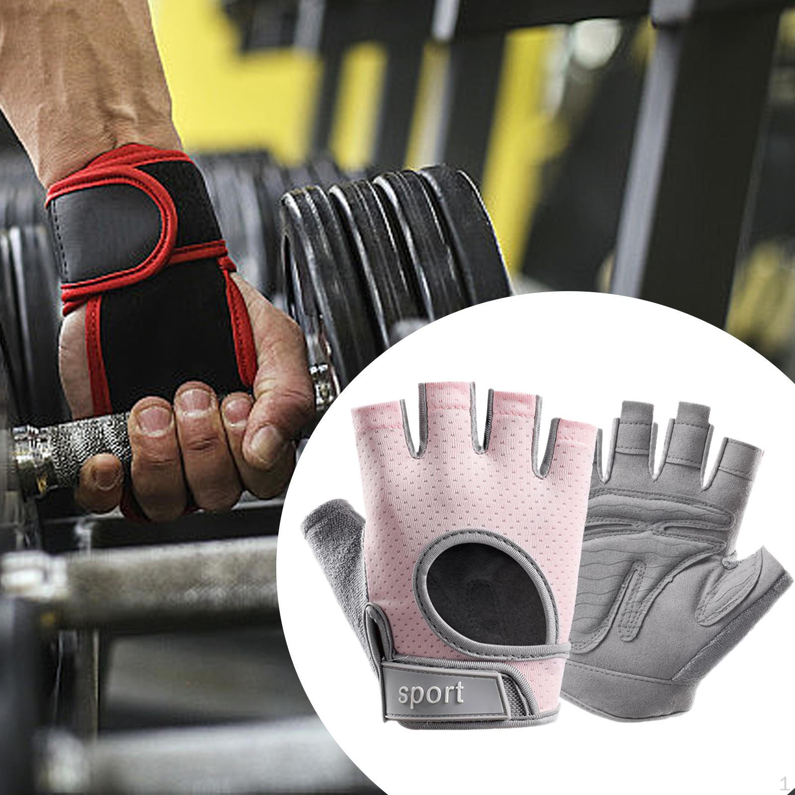 

Перчатки с полупальцами для тяжелой атлетики и силовых тренировок M Pink