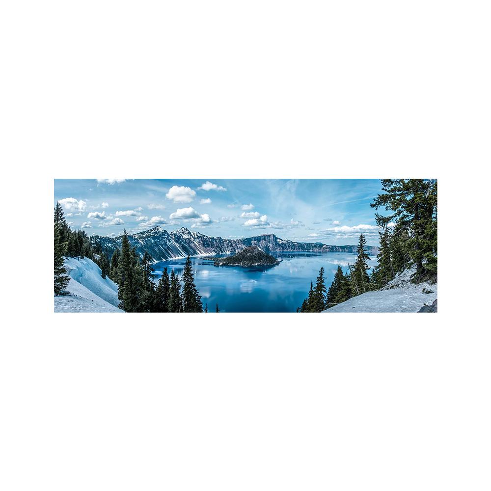 Landscape Canvas Painting, Lake Forest Mountain Scenery Painting Wall Art Decor Posters For Living Room Bedroom Prints Picture