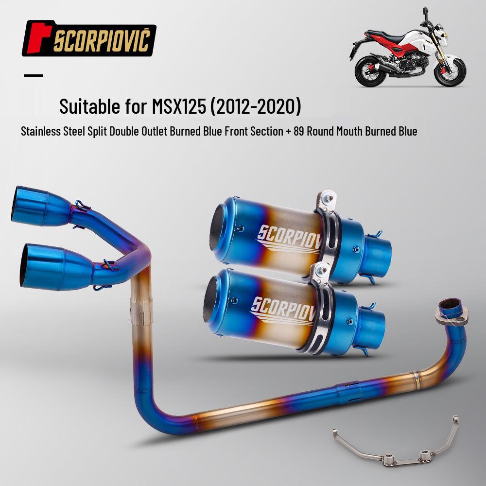 MSX125 Motorcycle Exhaust System: Full Exhaust Pipe & Muffler for 2012-2020 Models