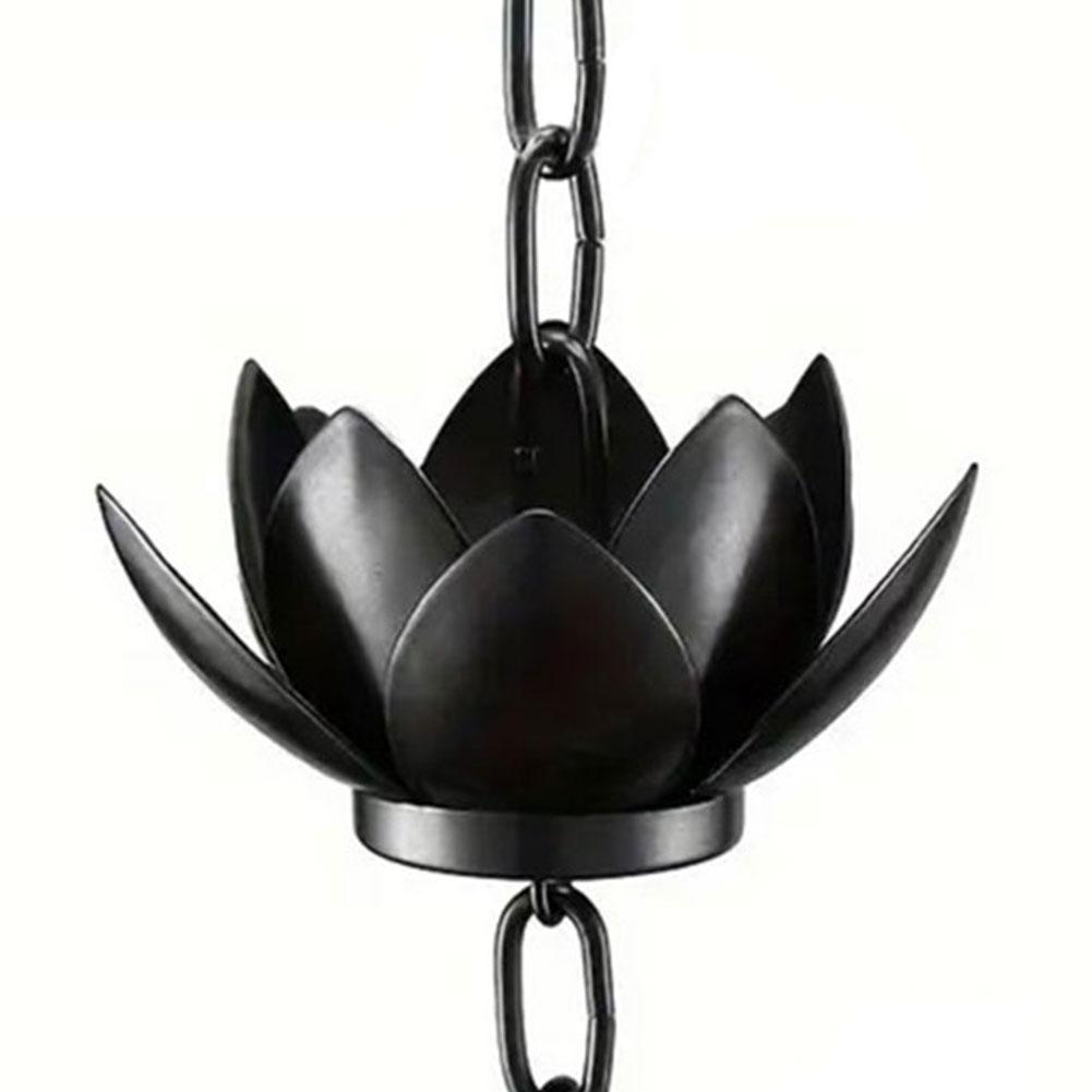 Łańcuch deszczowy Lotus Rain Catcher, dekoracyjny, ogrodowy, wiszący, do rynien, na zewnątrz