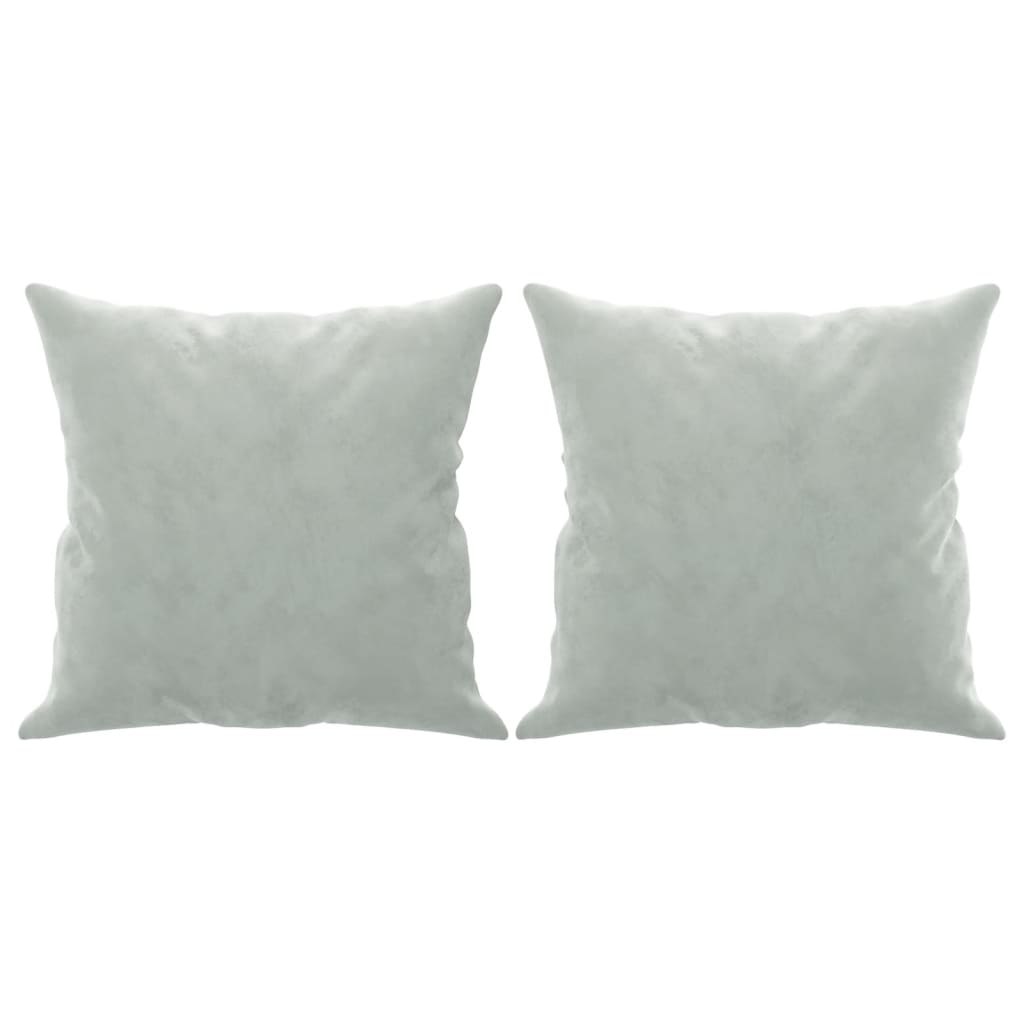 Vidaxl 3-Seater Sofa With Cushions, Light Gray, 180 Cm, Velvet