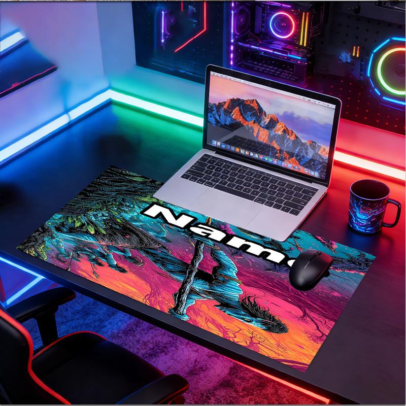 Custom Name Personalized Avatar Pattern Mousepad, Laptop PC Desk Mat, Decorative Desk Mat for Home Keyboard Pad Gift