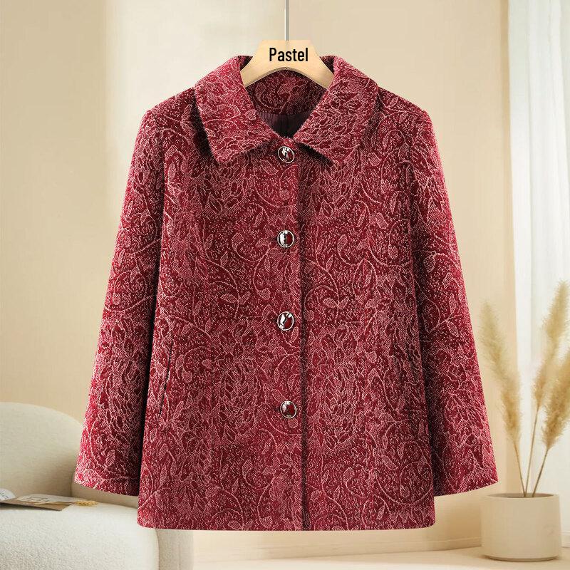Pasite Women s Autumn Lapel Thick Casual Coat 2XL
