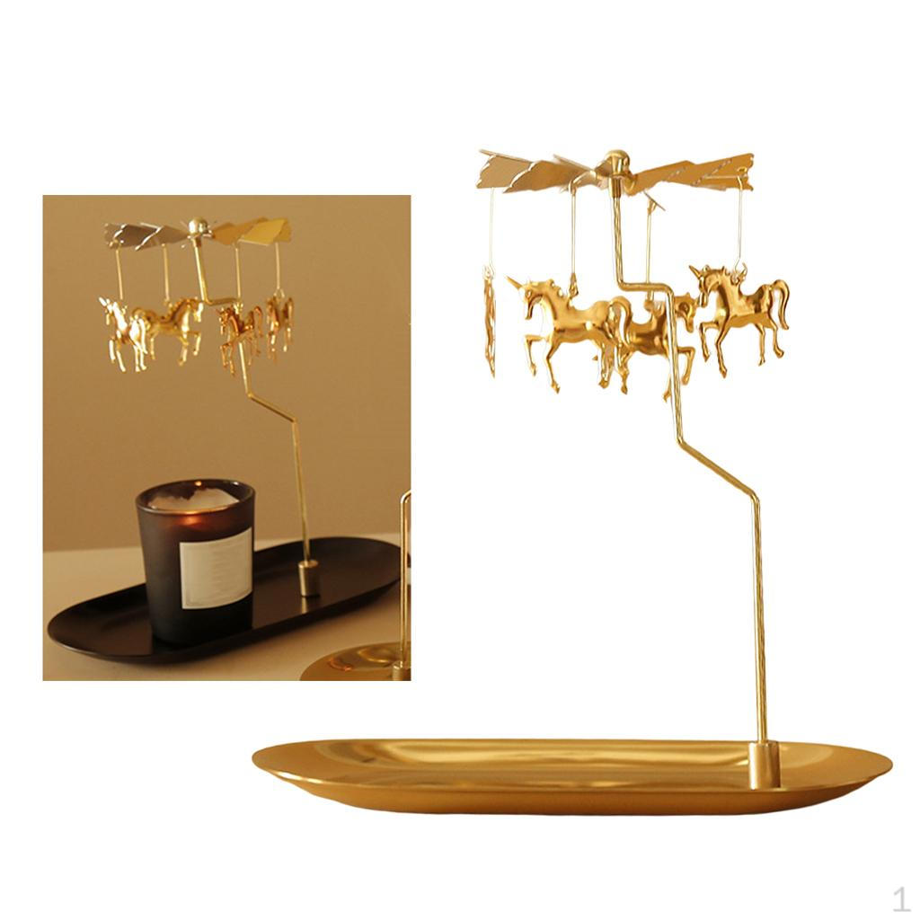 Подсвечник, вращающийся подсвечник для влюбленных, романтическая свадьба, рождественская вечеринка, камин, Unicorn