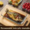High-Temperature Resistant Rectangular Borosilicate Glass Baking Dish