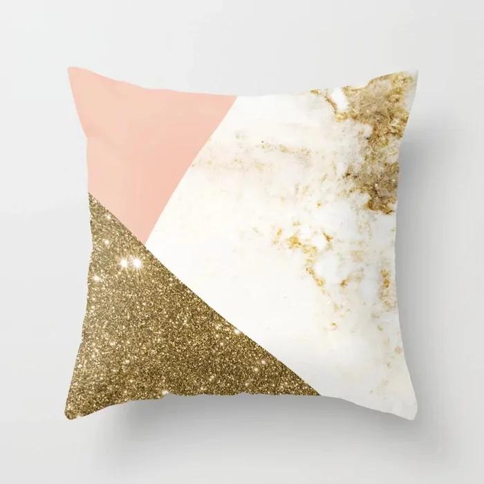 Brief Marble Geometric Sofa Decorative Pillowcase Polyester 45*45 Pillow Case Throw Pillow Home Decor Cushion Cover