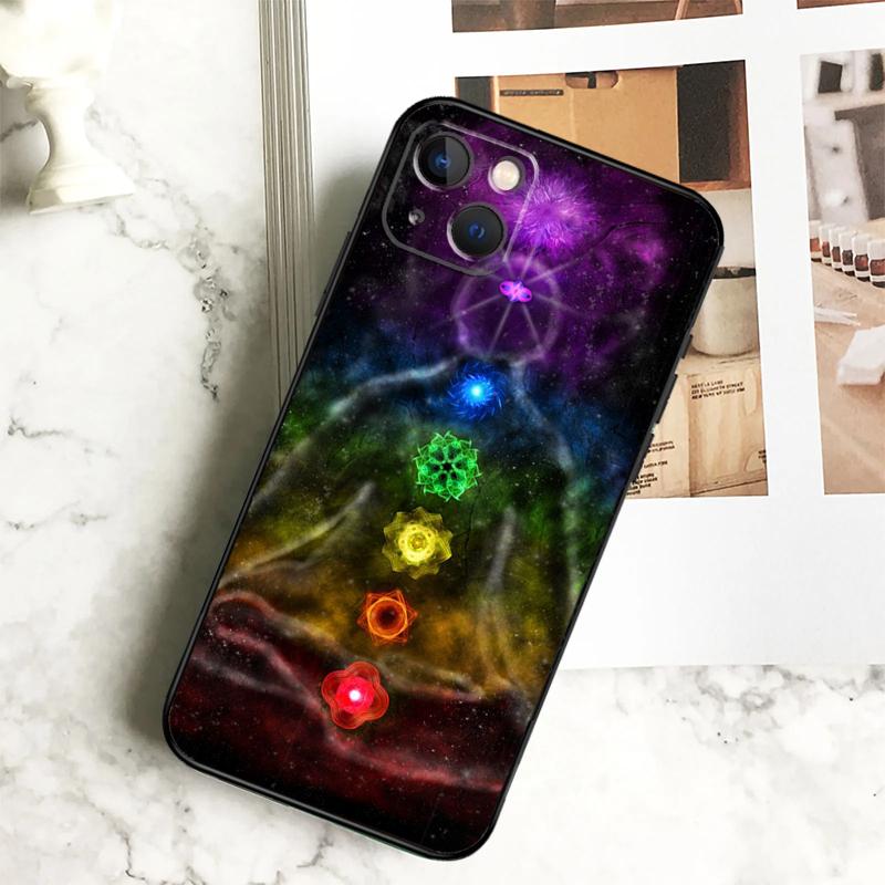 

Mandala Chakra Yoga Phone Case For iPhone 17 16 15 14 12 11 13 Pro Max Plus 12 13 Mini 16e 17 Air Cover Coque iPhone 12Pro MAX