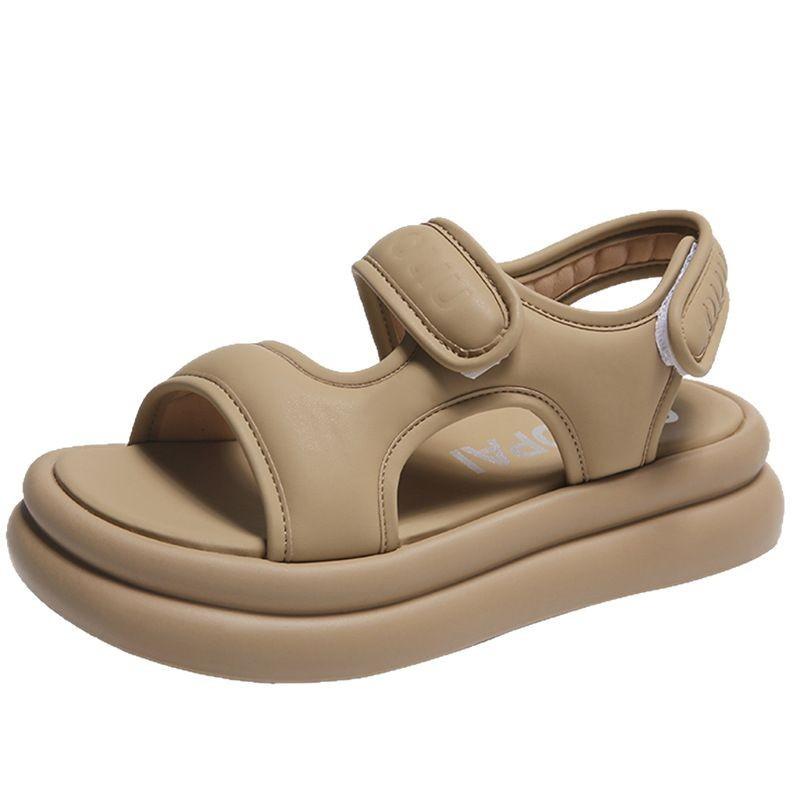 Bequeme und vielseitige Damen-Klett-Oberbekleidung Sommer 2025 Strandschuhe Sportsandalen rutschfeste neue Plateauschuhe