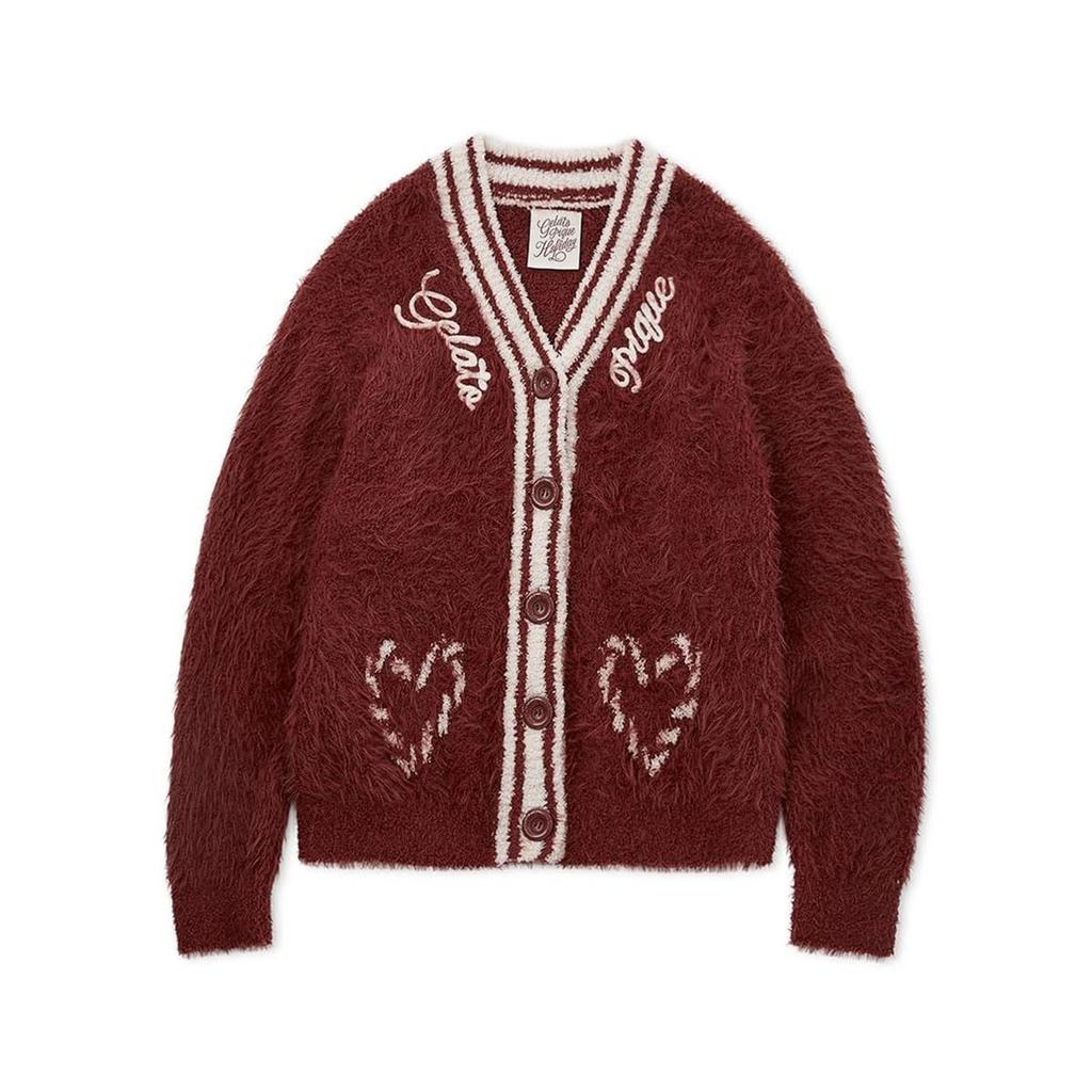 Gelato Pique HOLIDAY Feather Cardigan Gelato Pique Pajamas Roomu Women's (RE-Red, Free)