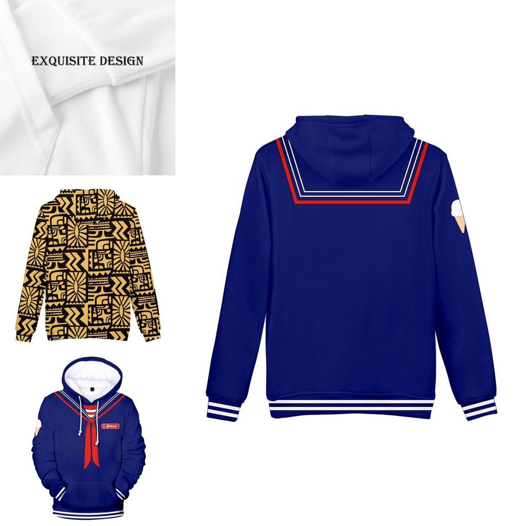Stranger Things Scoops Ahoy Robin Steve Eleven Cosplay Hoodie For Halloween Costume