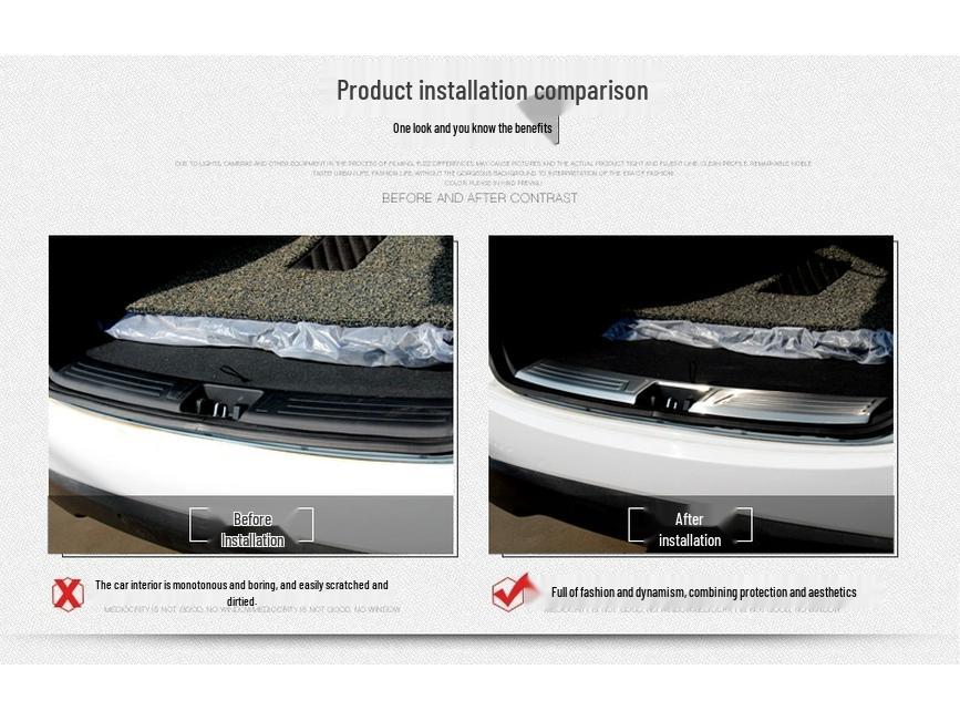 Hyundai IX35 Rear Bumper Protector Sill Strip & Trunk Guard