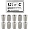 Engine Plugs Fit for Non-AFM GM Engines 2008- LSX & LT Models 4.8, 5.3, 6.0, 6.2,Non-DOD/AFM Oil Valley Plugs Stainless Steel Material Set of 10