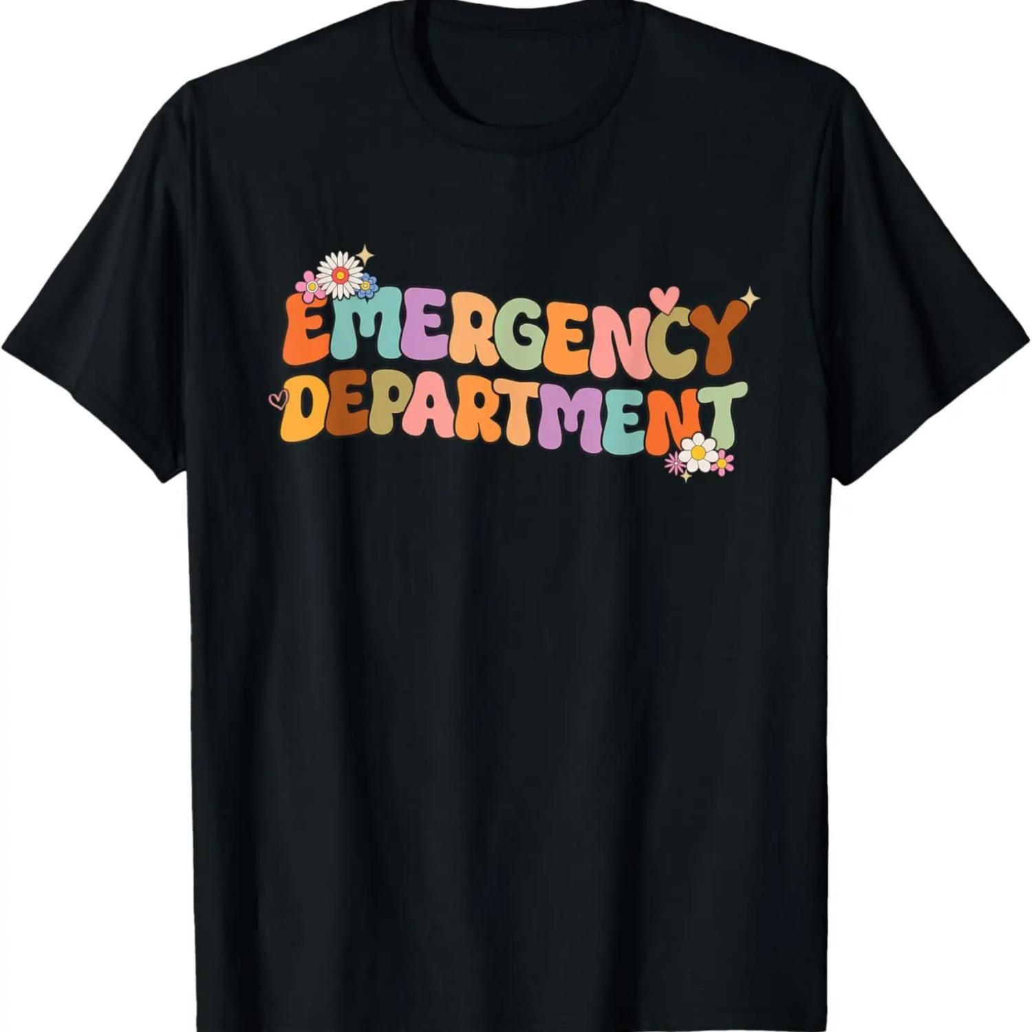 

Groovy Emergency Nurse ED Nurse ER Emergency Department T-Shirt (2) XXXXXL чёрный